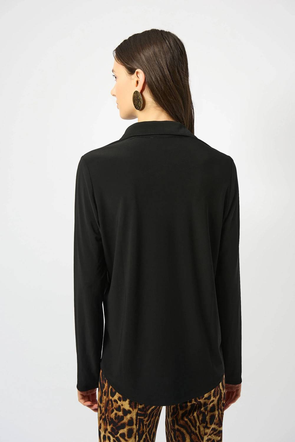 Joseph Ribkoff - Silky Knit Button Front Long Sleeve Top