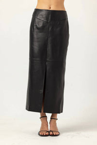 sundays Leather Beaker Skirt in black - women's skirt - view 5