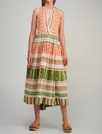 Pearl And Caviar - Elena Halter Midi Dress