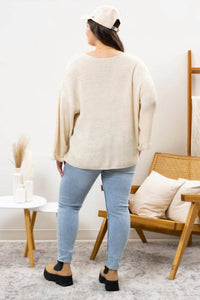 Blu Pepper - Soft Light Weight V-neck Sweater