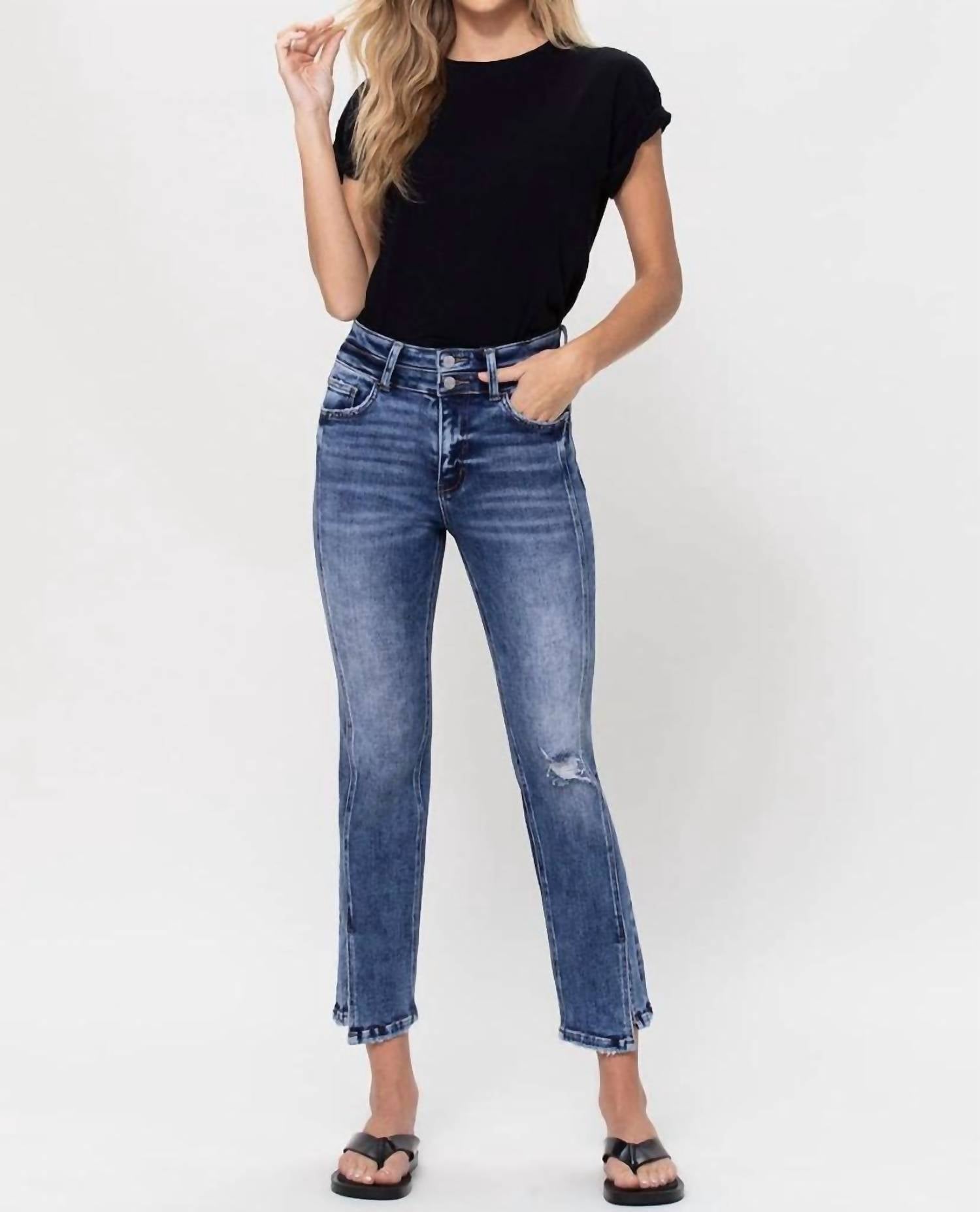 Vervet By Flying Monkey - Sunset Side Slit Jeans