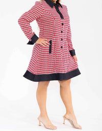 Karen T Design - Plaid Coat Dress