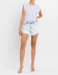 Vervet By Flying Monkey - High Rise Distressed Shorts