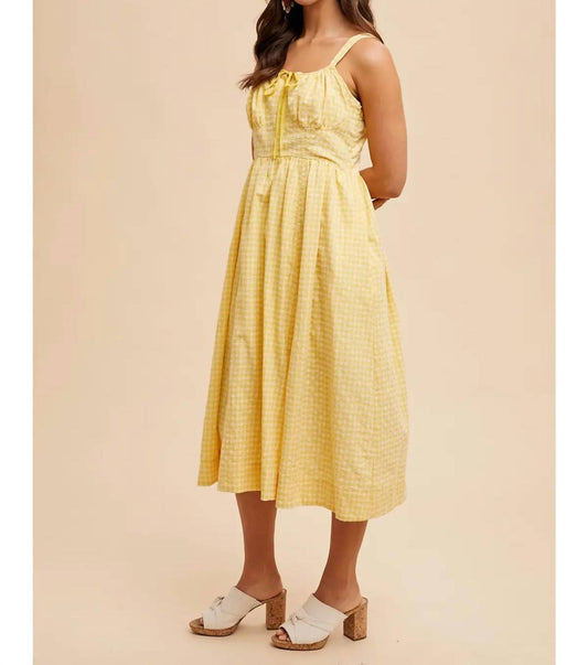 In-Loom - Sleeveless Gingham Plaid Dress