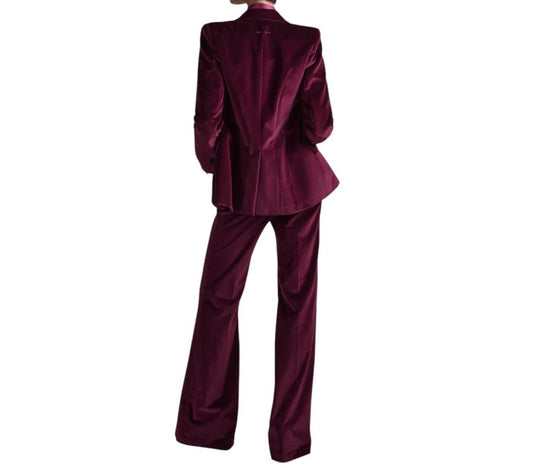 Barbara Bui - Women's Bootleg Suit Velvet Trousers