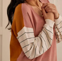 Tribal - Women's Combo Long Sleeve V-neck Sweater