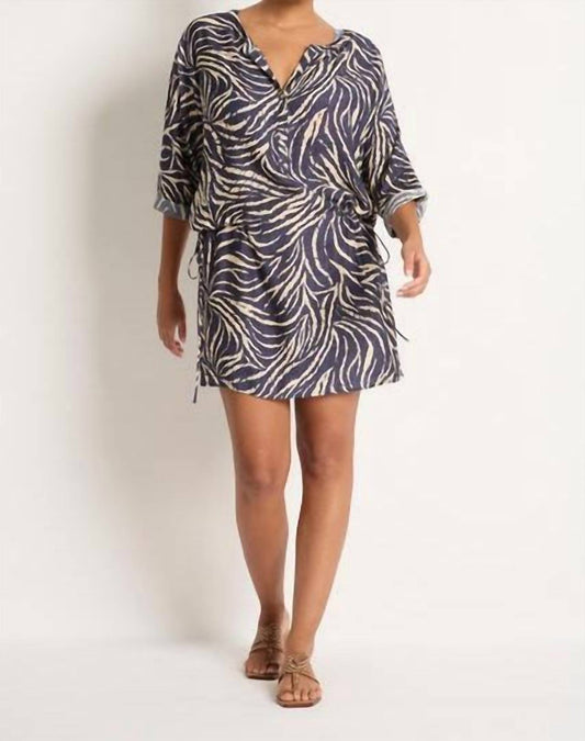 Animal Short Sleeve Shirt Dress