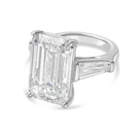 Diana M Jewels - Women's Emerald & Baguette Lab-Grown Diamond Fashion Ring (12.00 TCW) - Luxe