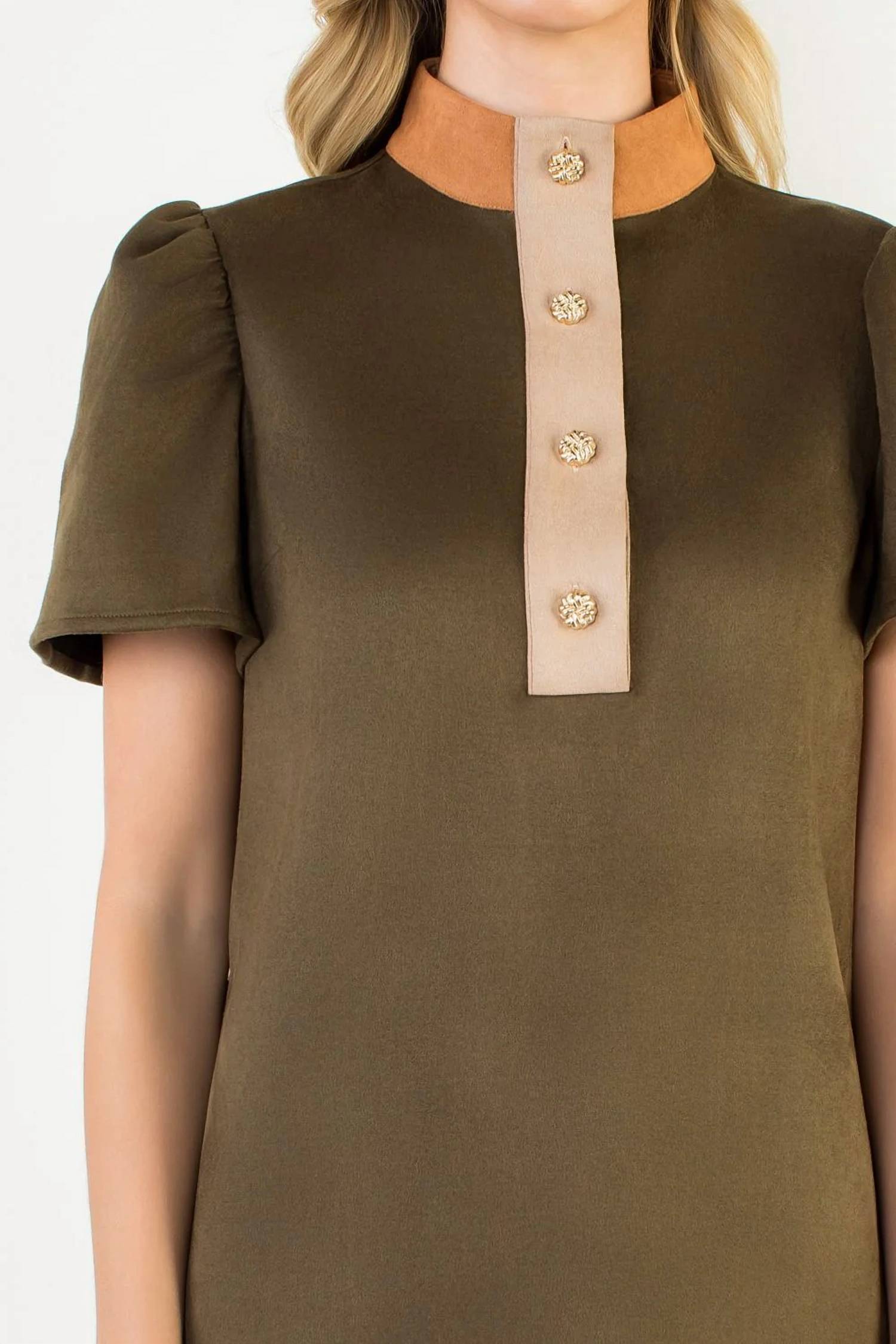 Thml - Short Sleeve Suede Dress