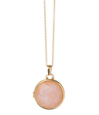 spartina 449 Classic Round Locket Necklace in gold - women's jewelry - alternate view