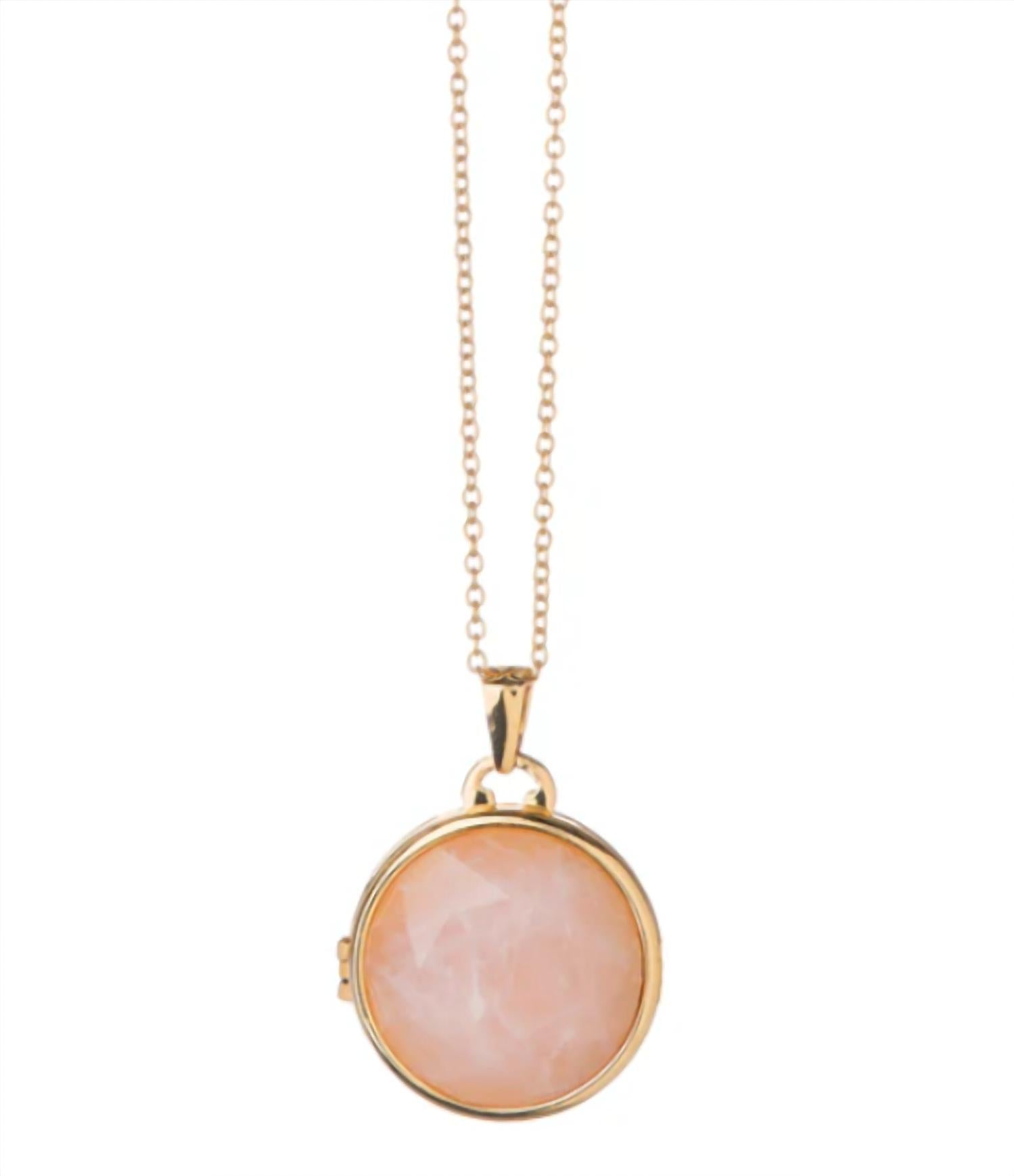 spartina 449 Classic Round Locket Necklace in gold - women's jewelry - alternate view