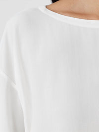 Eileen Fisher - Georgette Bateau Neck Top - Plus
