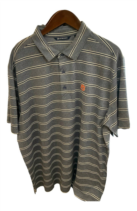 Cutter & Buck - Men's Auburn Heathered Stripe Polo