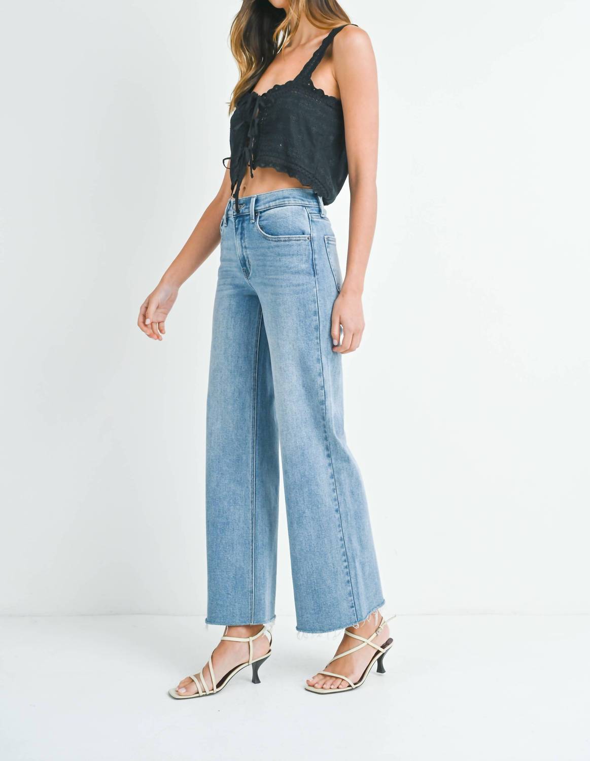 Just Usa - Longer Length Wide Leg Jeans