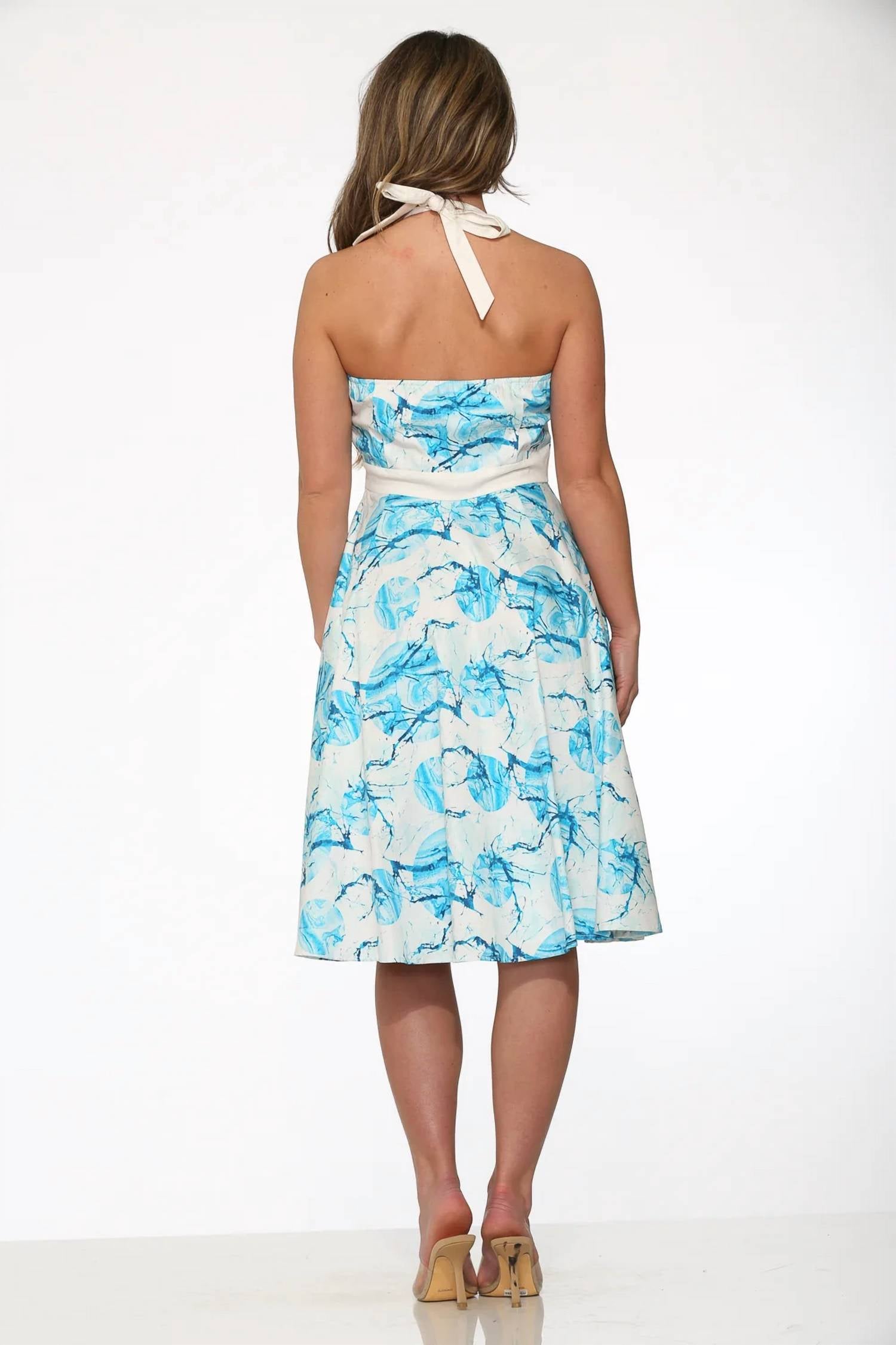 Orchid Bloom - Floral Halter Dress