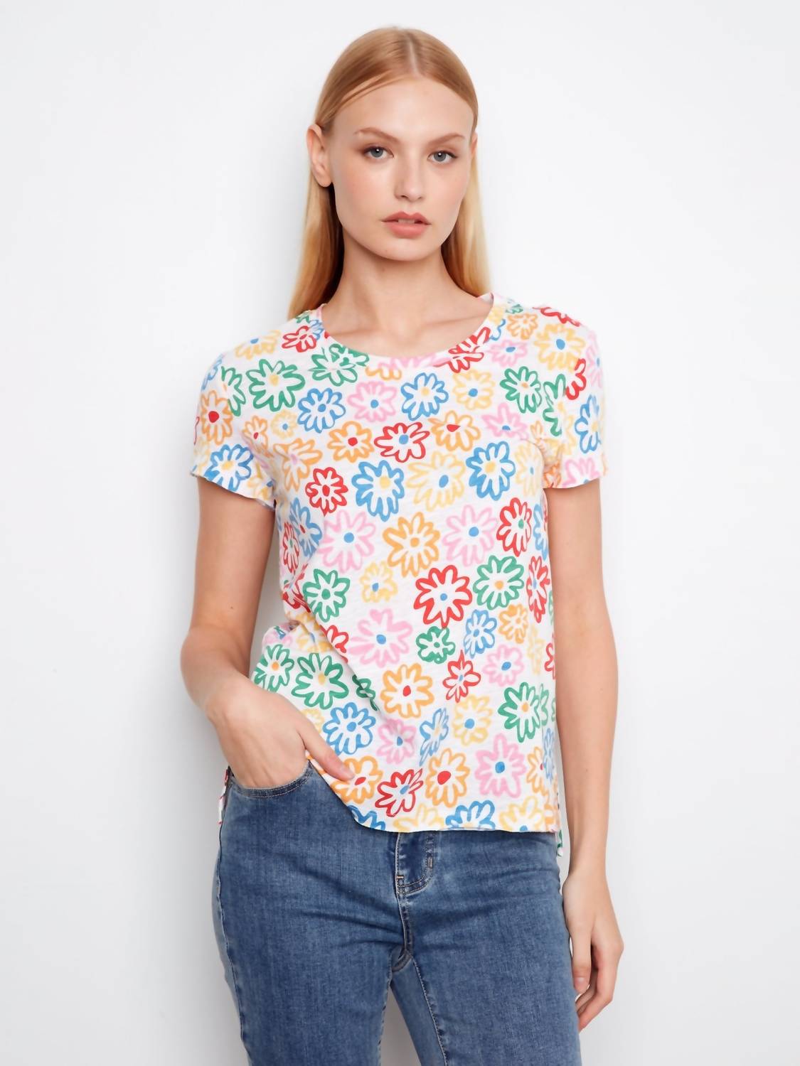 Charlie B - Printed Organic Cotton Jersey T-shirt