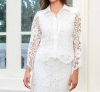 Karen Kane - Lace Button Down Soft Jacket