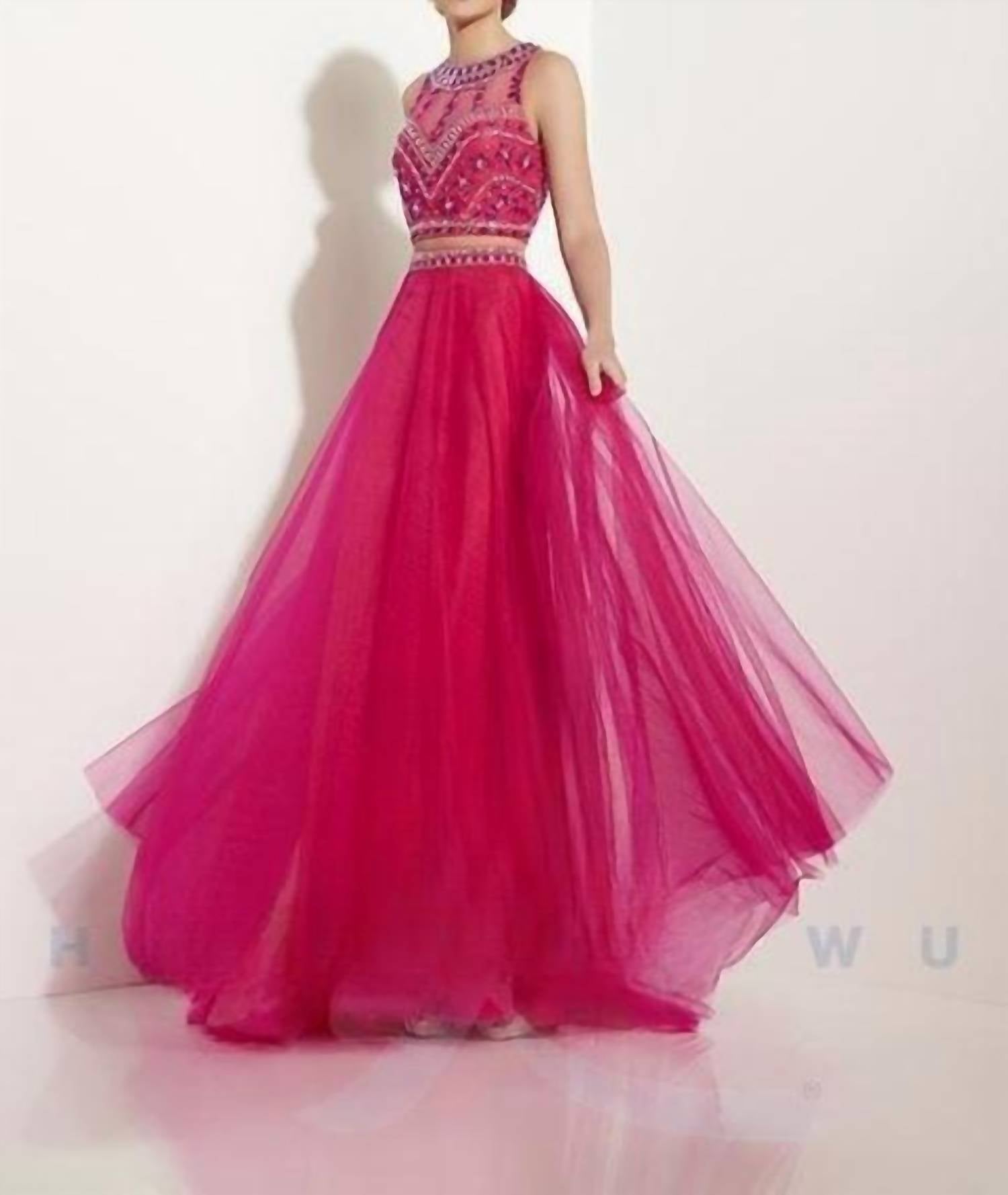 Studio 17 - Women's Crop Top Ball Gown