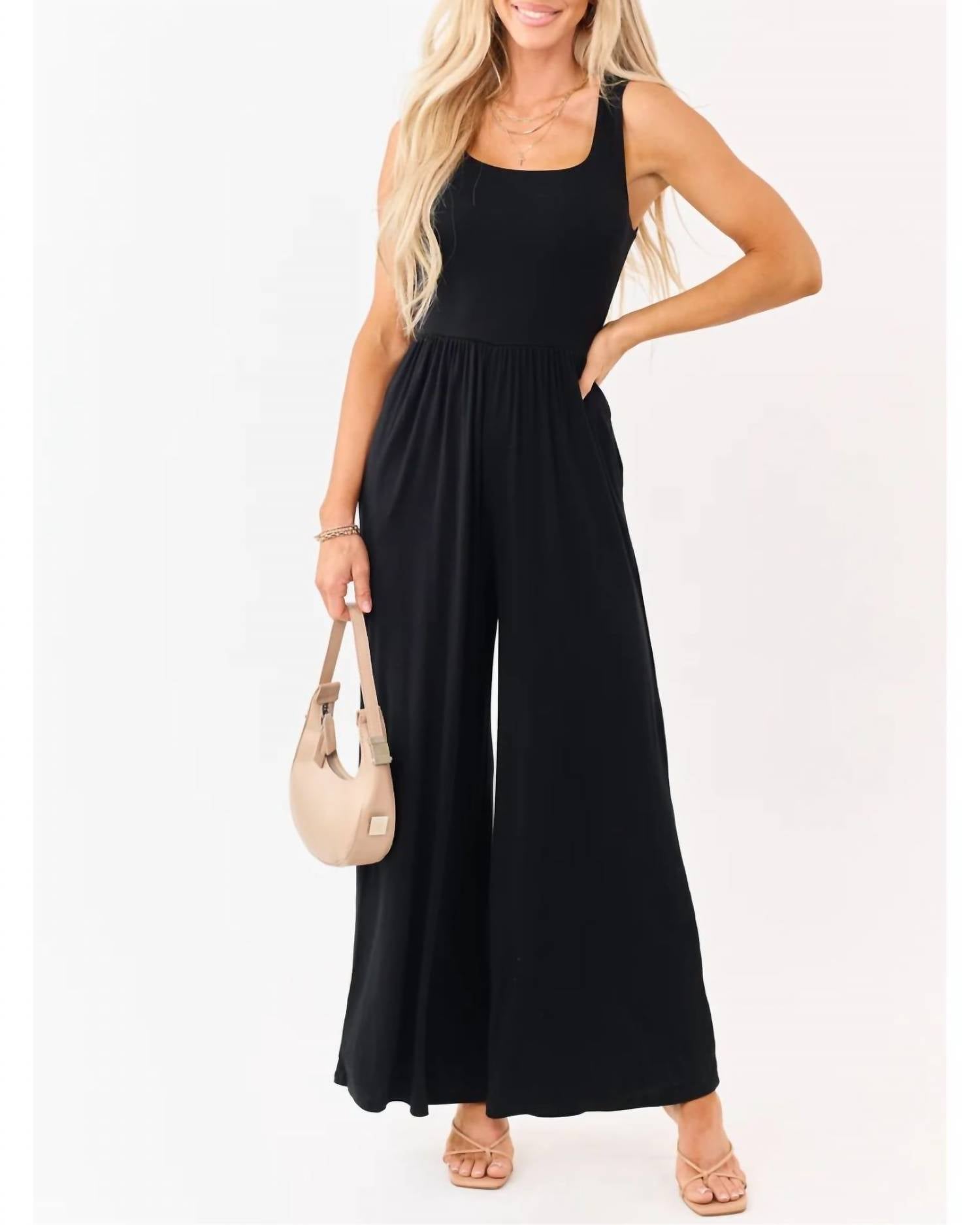 Wasabi + Mint - Camille Square Neck Jumpsuit