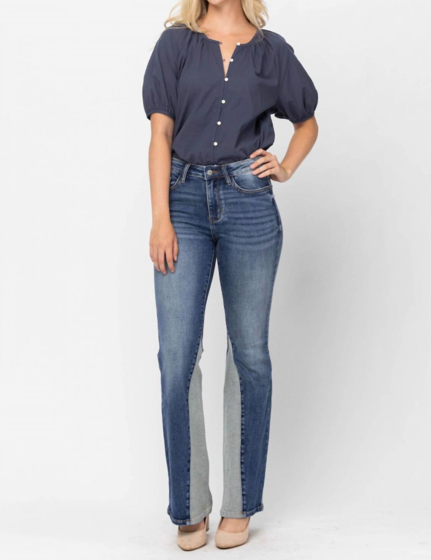 Judy Blue - Women's Inseam Panel Flare Jeans