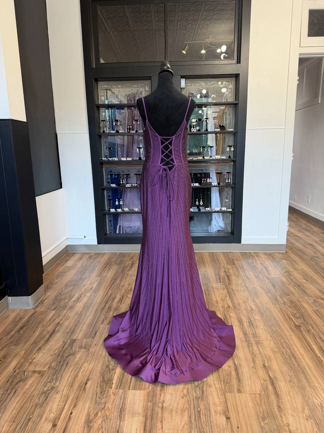 Sherri Hill - Women's Deep V Illusion Neck Dress