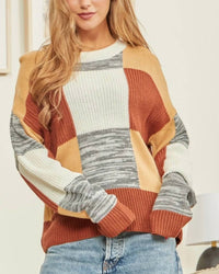 Andree By Unit - Knit Color Block Sweater
