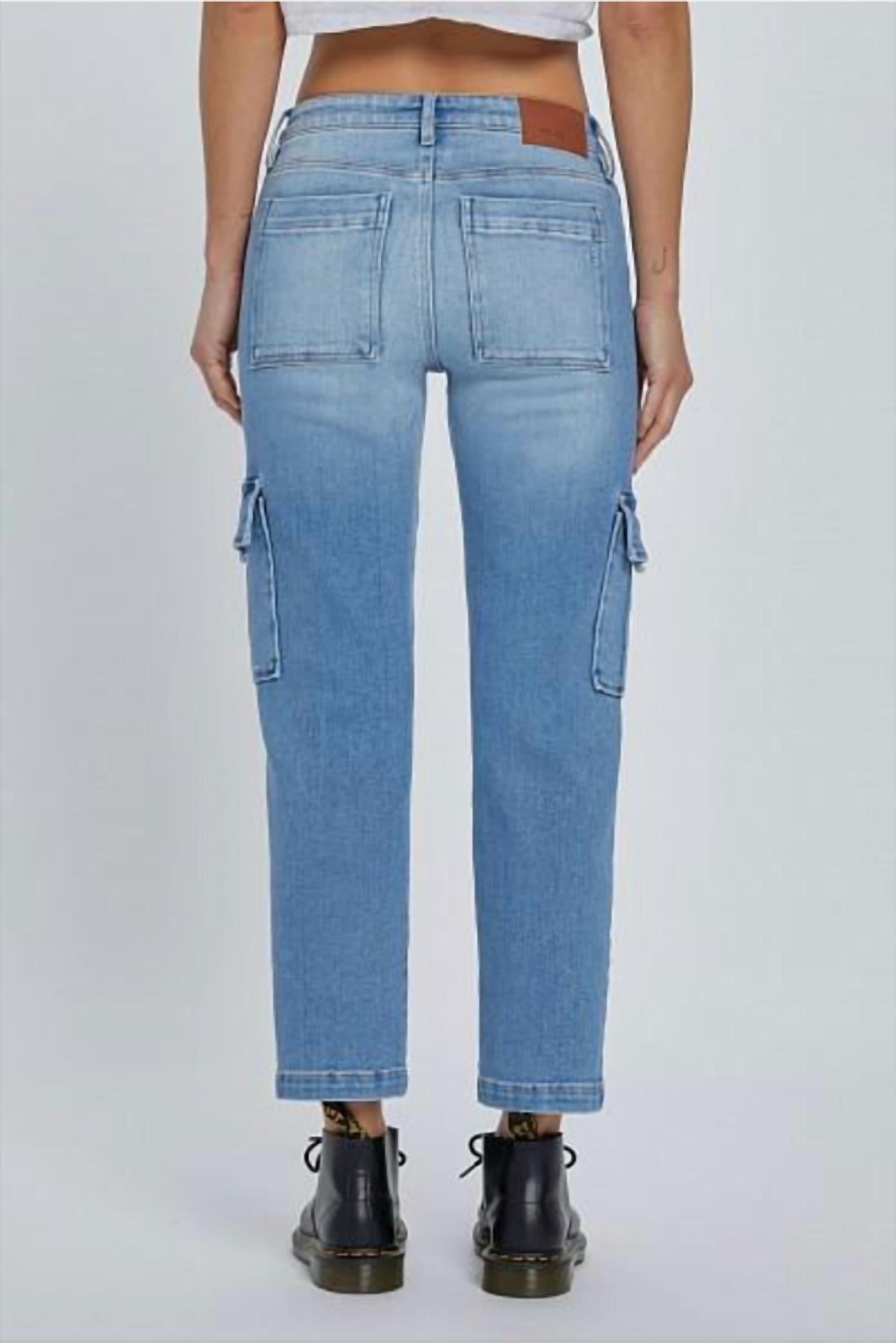 Hidden - Tracy Cargo Pocket Straight Jeans