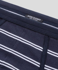 Ron Dorff Boxer Briefs With Double Stripes in navy - men's item - alternate view