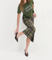 Favorite Daughter Cropped Collegiate Tee in gardenia smoketree - women's t-shirt - alternate view