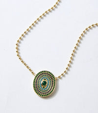 Native Gem - Women's Gemstone Disc Necklace