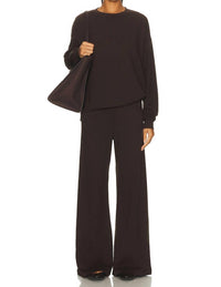 Eterne - Drawstring Wide Leg Sweatpants
