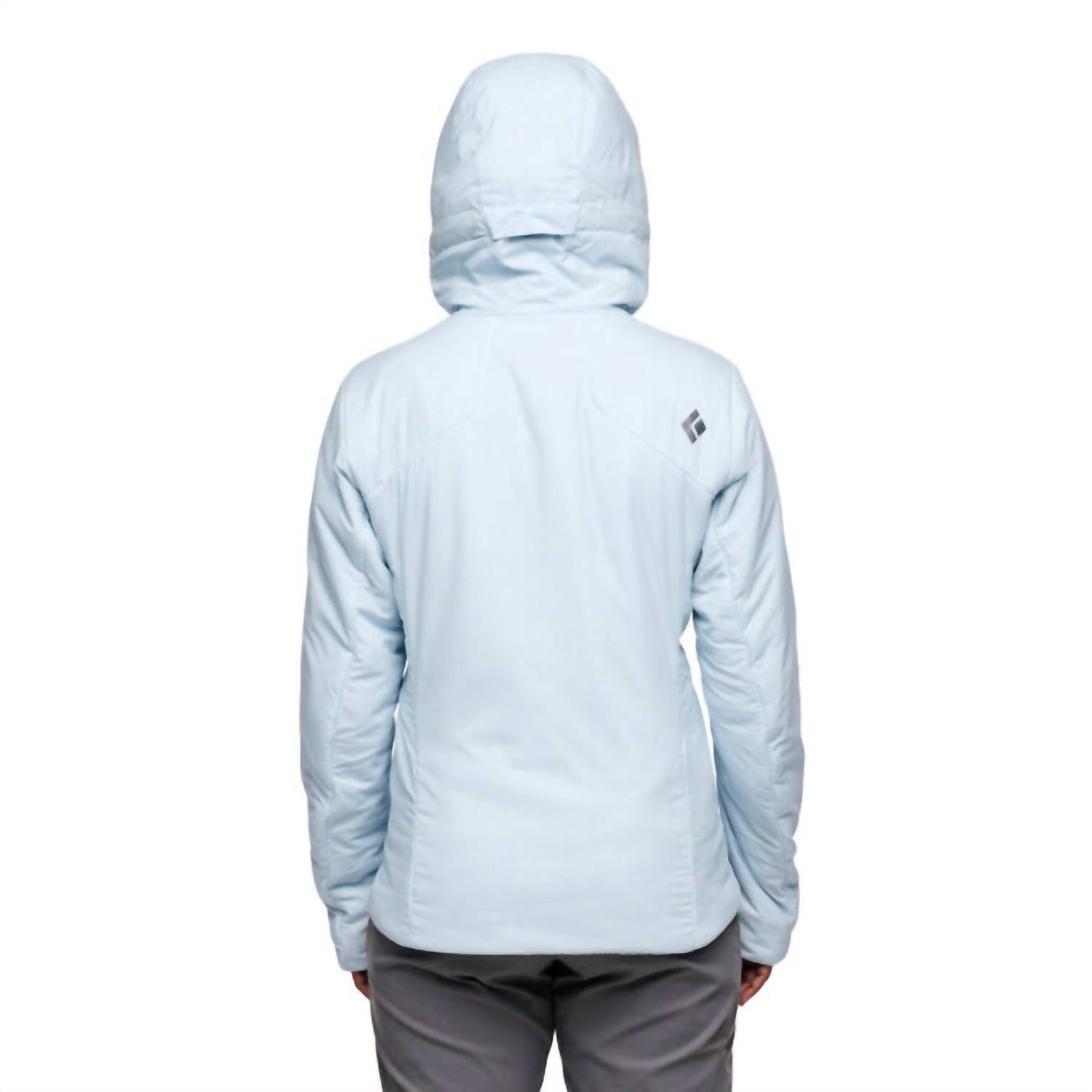 Black Diamond Women's First Stretch Hoody in belay blue - women's top - detail view