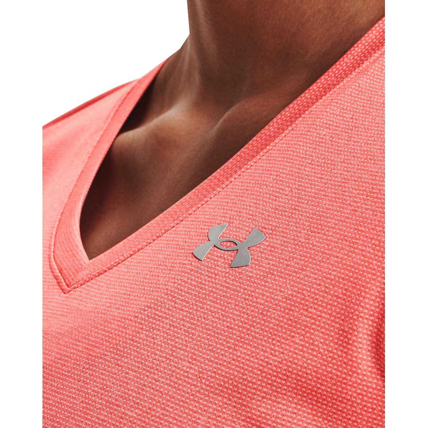 Under Armour - Under Armour Womens Bubble Tech Heather Short-Sleeve V-Neck T-Shirt