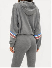 Beach Riot Dess Fleece Hoodie in horizon heather gray - women's top - view 5