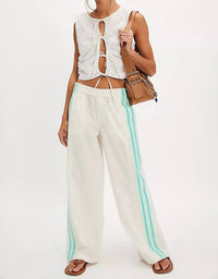 Free People Team Spirit Pull On Pants in bleached aqua combo - women's pants