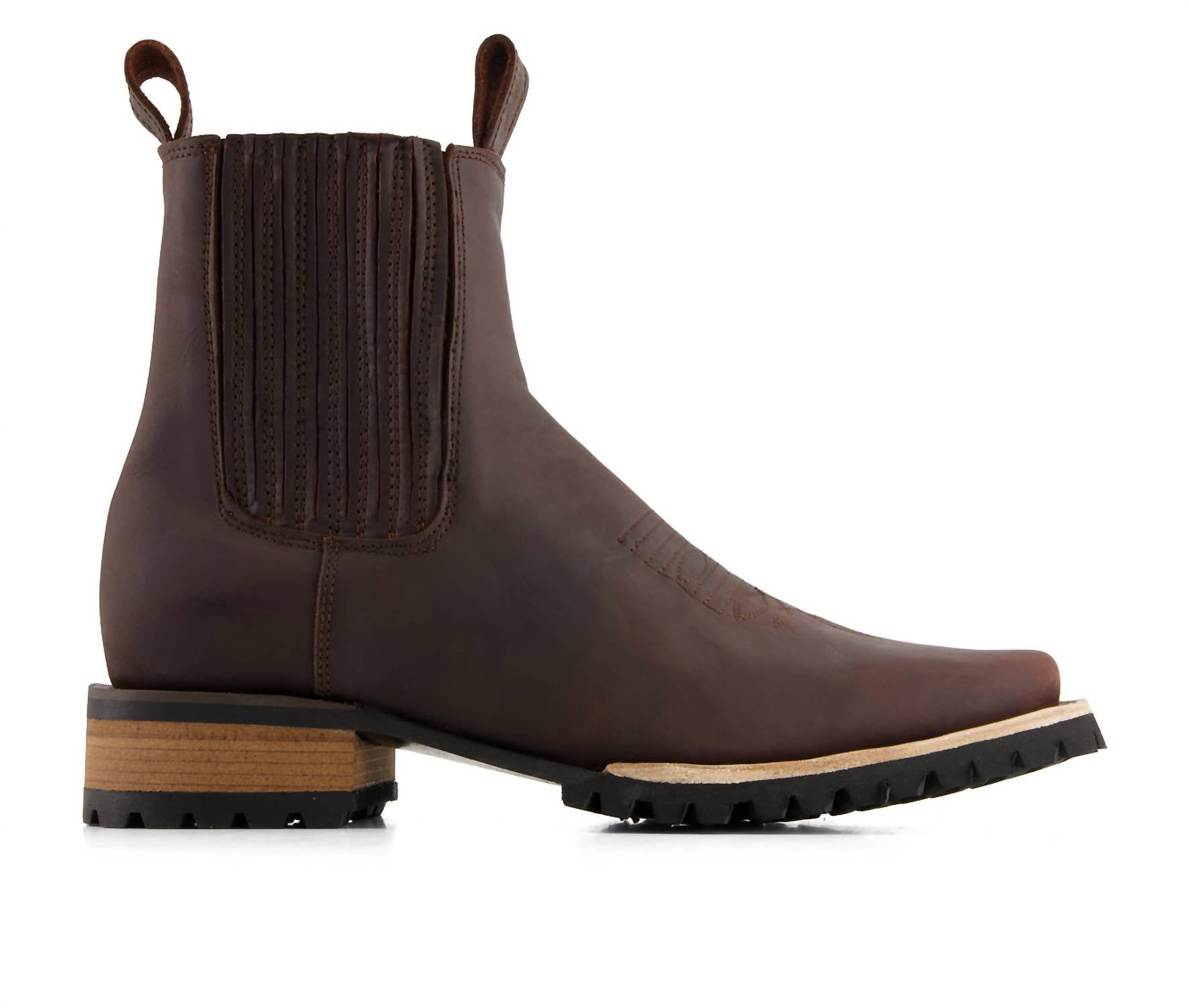 Forastero - Men's Leather Chelsea Boots With Side Zipper