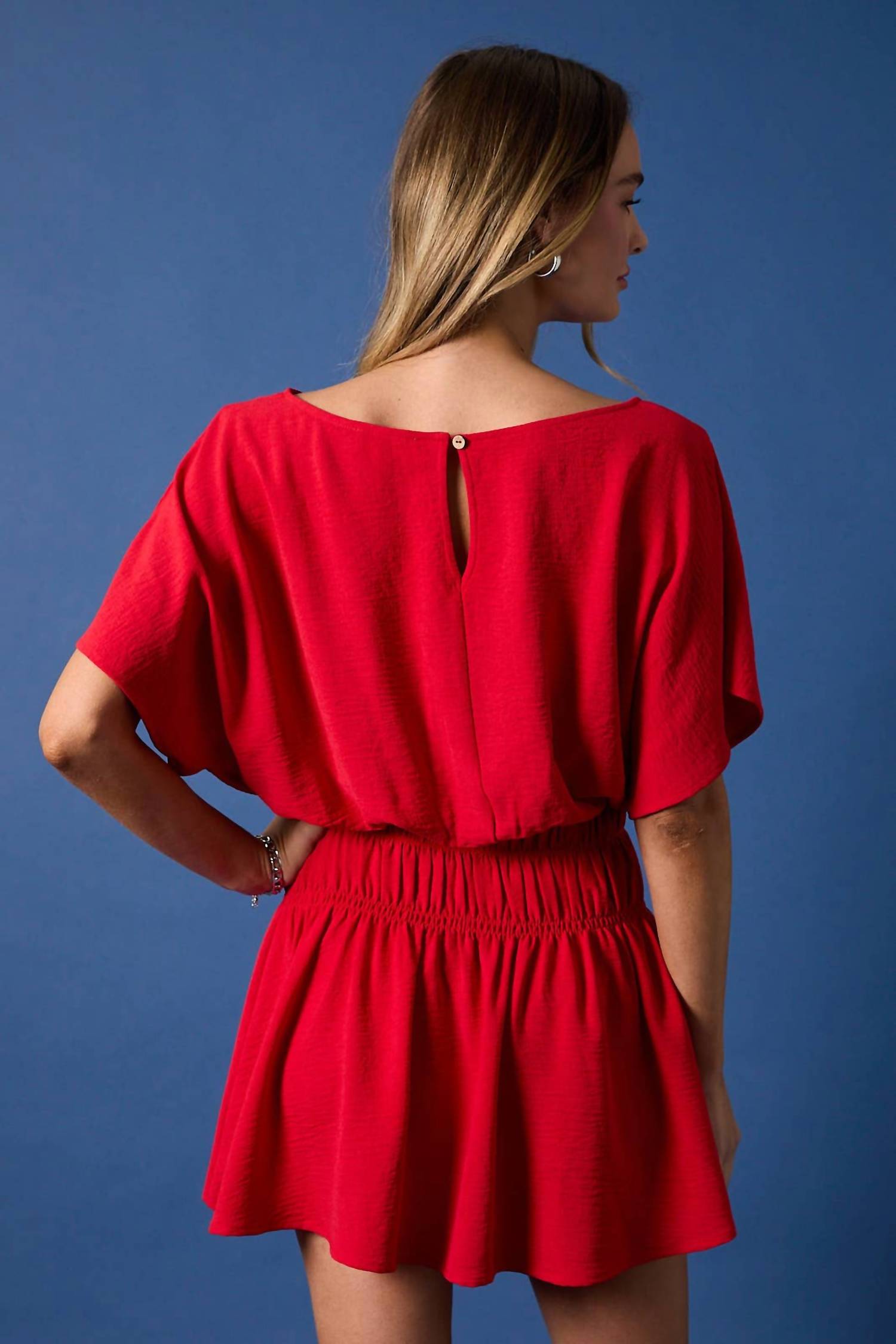 Sunday Edition - Rosa Boat Neck Cinched Mini Dress