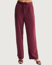 Crescent - Straight Leg Cupro Trousers