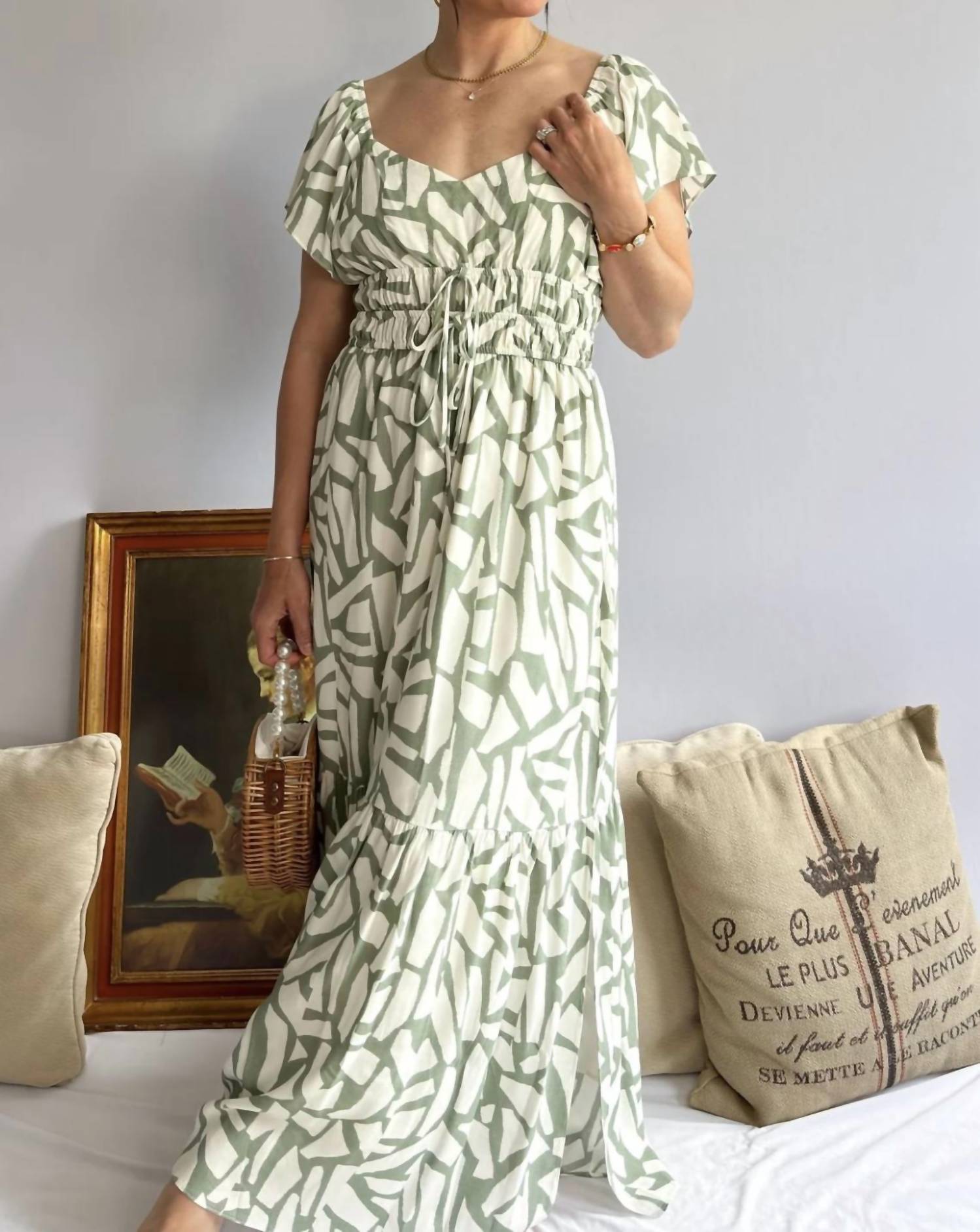 Sage The Label - Al fresco Ruched Maxi Dress