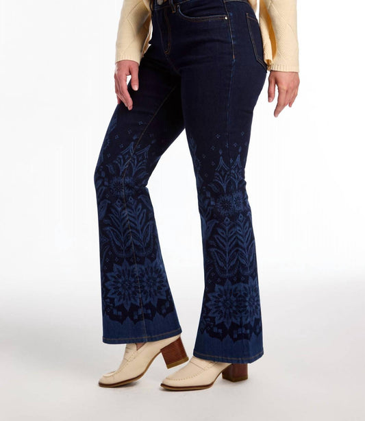 Fdj - Olivia Artist's Print Flare Leg Jean