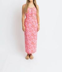Karlie - Tropical Linen Maxi Skirt