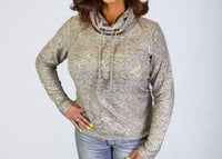 Dantelle Apparel - Platinum Cowl Neck Sweatshirt