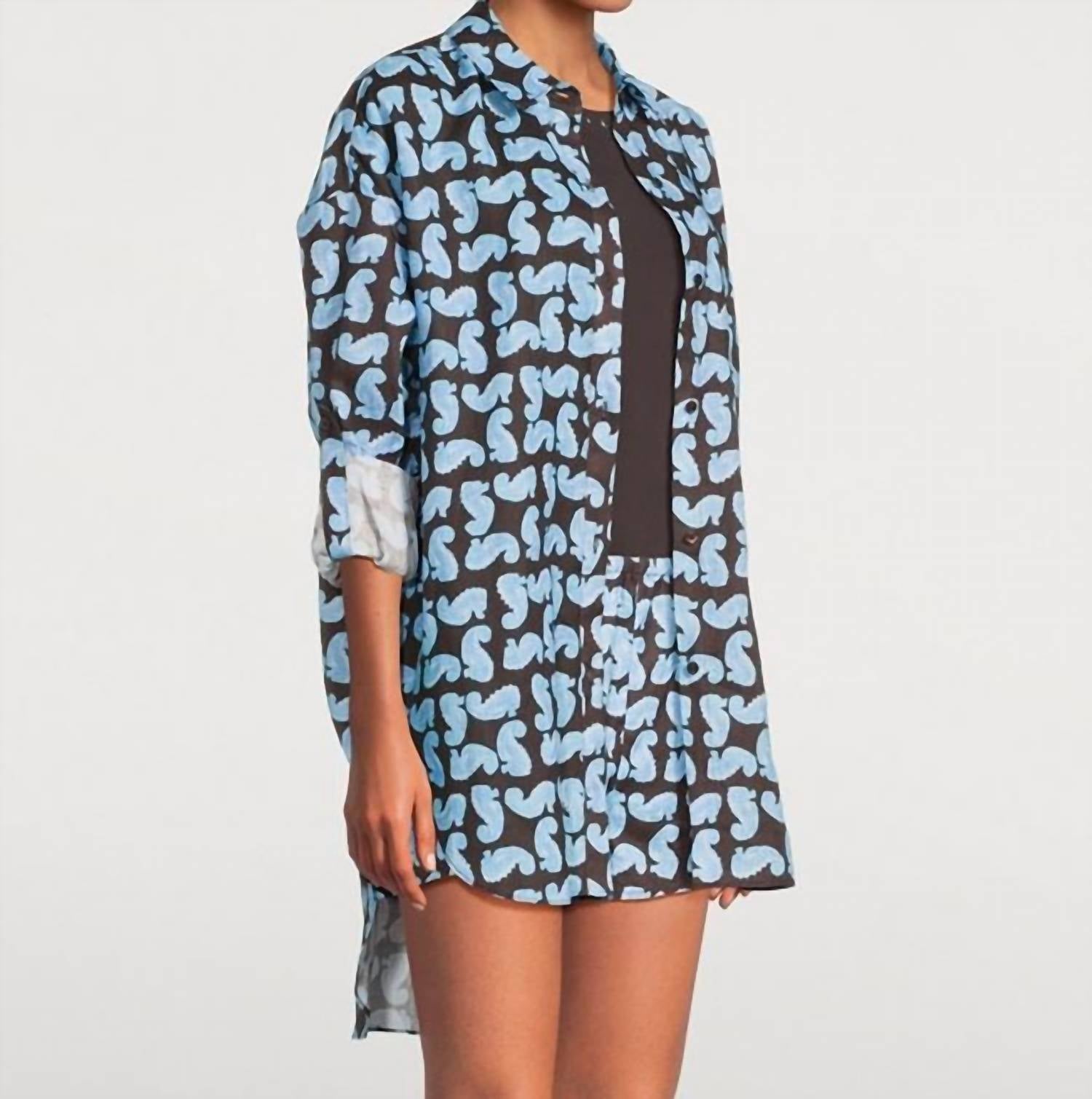 Staud - Sandbar Linen Button Cuffs Top