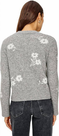 Rails Anise Flower Sweater in heather floral - women's sweater - detail view