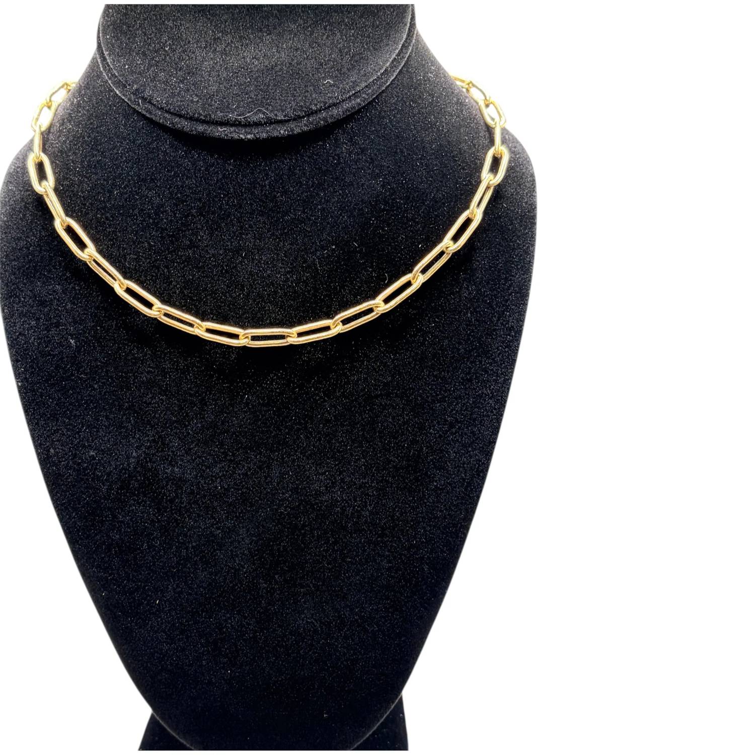 Made In Italy - Women's Paperclip Link Chain Necklace