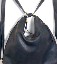 Joy Susan Women's Drew Convertible Backpack in navy - women's bag - detail view