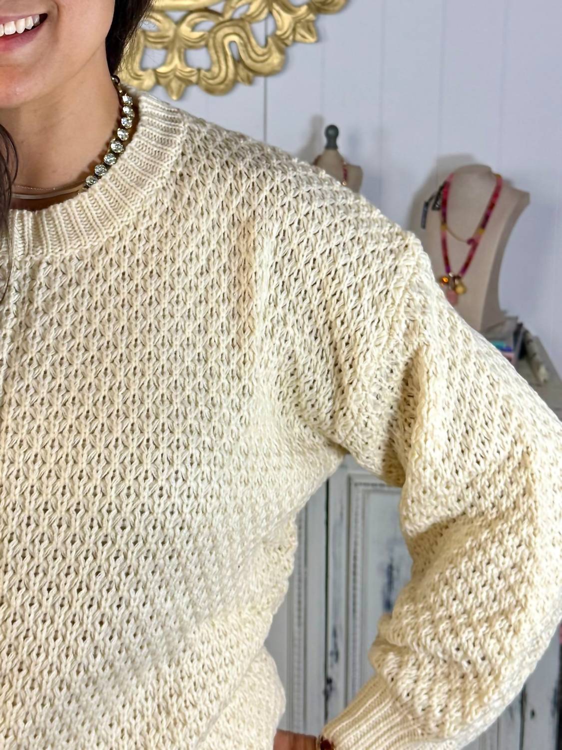 Vine & Love - Waffle Weave Sweater