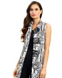 Adore - Heart Patch Sleeveless Tunic Blouse