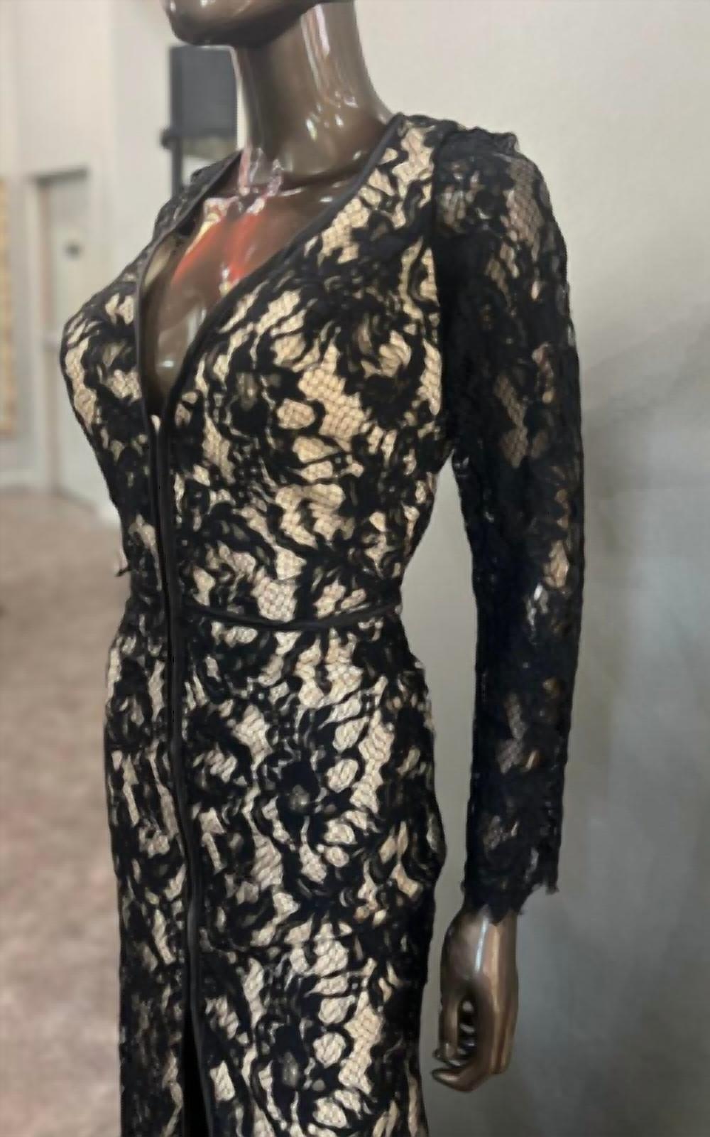 Angela & Alison - Women's Lace Cut Out Back Dress