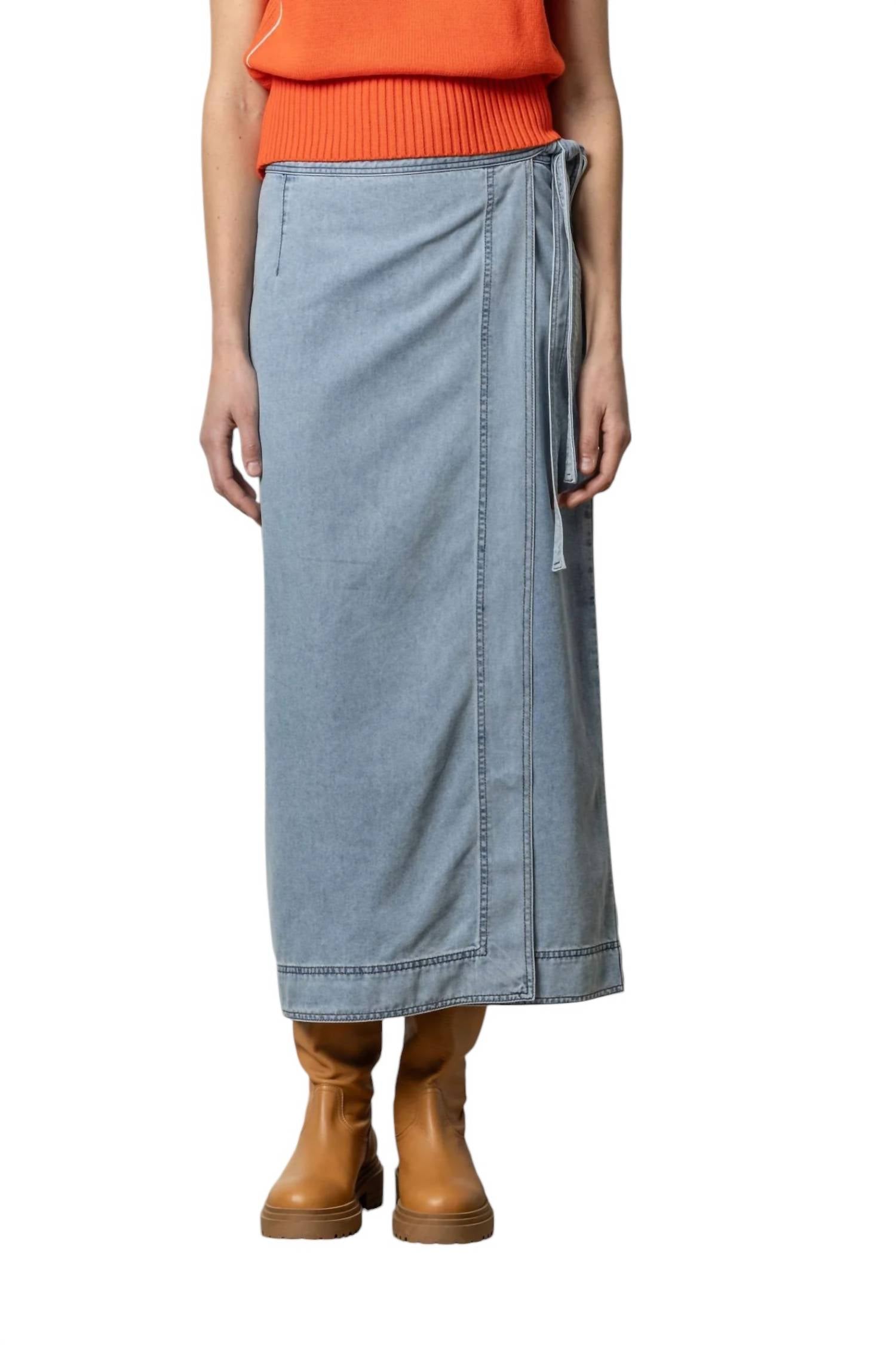 Lilla P - Denim Wrap Skirt